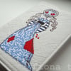embroidered zombie notebook