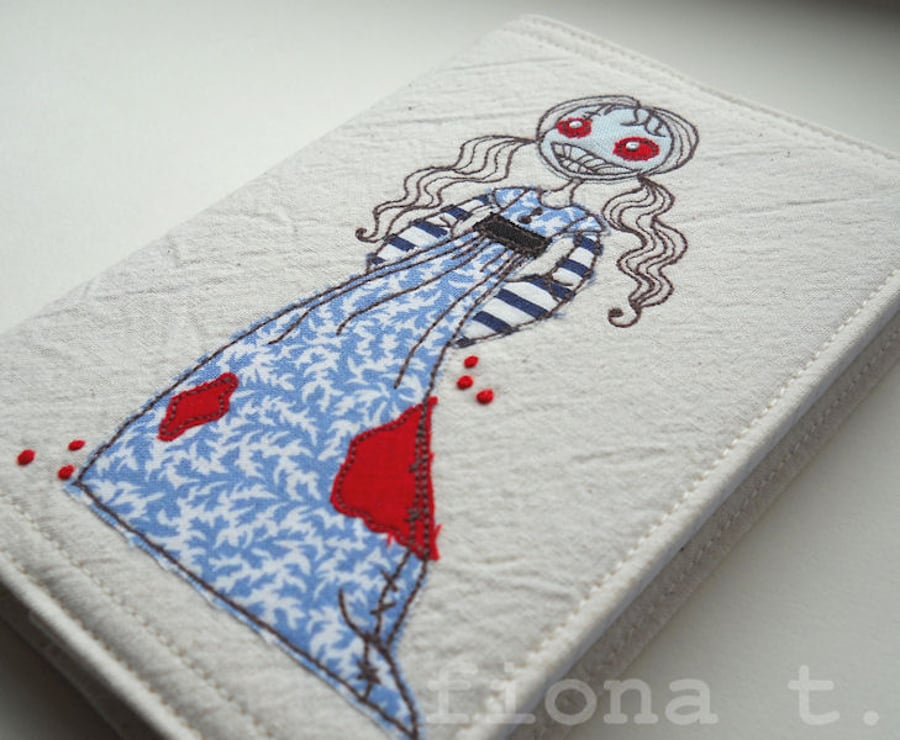 embroidered zombie notebook
