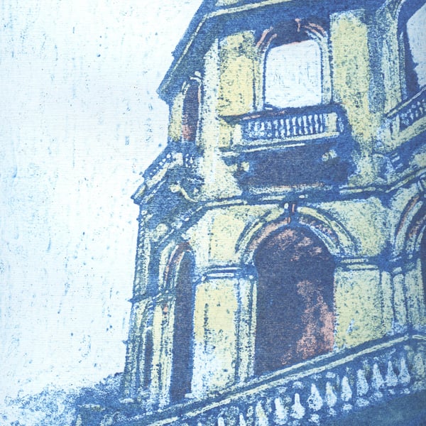  East Wing Limited Edition Original Collagraph Print Art