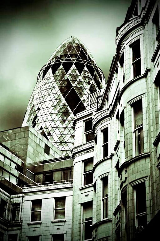 30 St Mary Axe The Gherkin London England Photograph Print