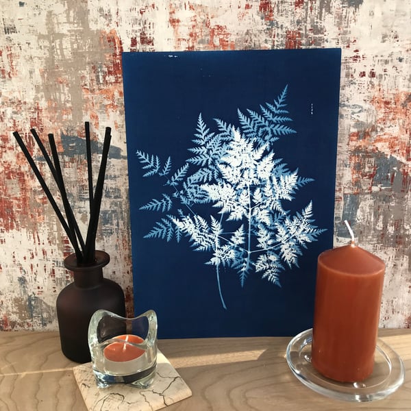 Lacey Blues, a Cyanotype Original 