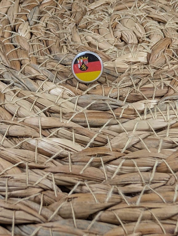 Rhineland-Palatinate Flag Map Pin – Germany Travel Push Pin for Maps