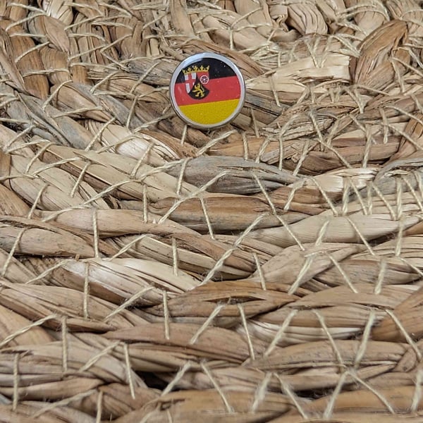 Rhineland-Palatinate Flag Map Pin – Germany Travel Push Pin for Maps