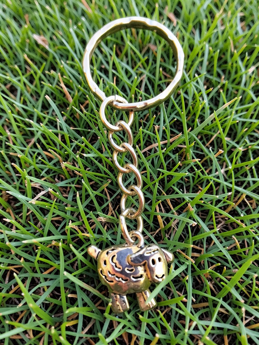 Sheep Keyring Silver Plated Charm 