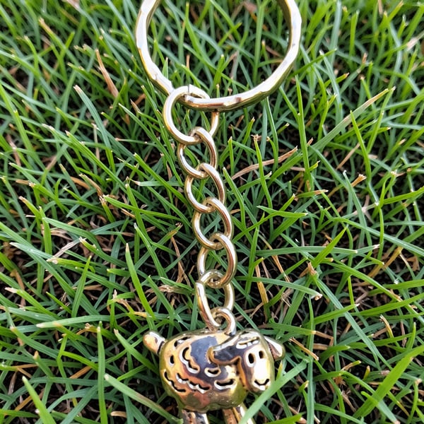 Sheep Keyring Silver Plated Charm 