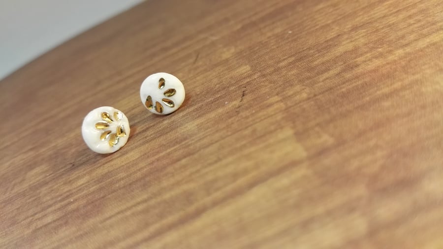 HAND MADE DELICATE PORCELAIN EARRINGS BESPOKE DESIGN