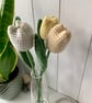 Pastel tulip bouquet, 3 crochet tulip mini bouquet, everlasting flowers - Image 1
