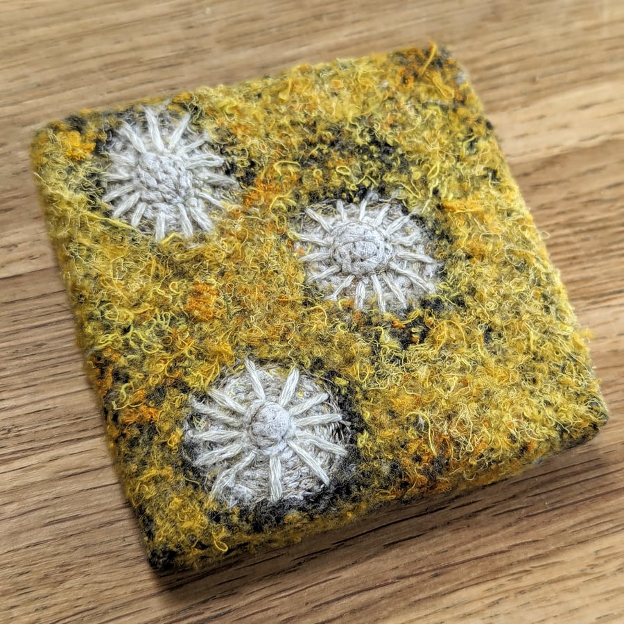 Square Coastal Dreams Textile Mini Art Maritime Sunburst Yellow - UNFRAMED