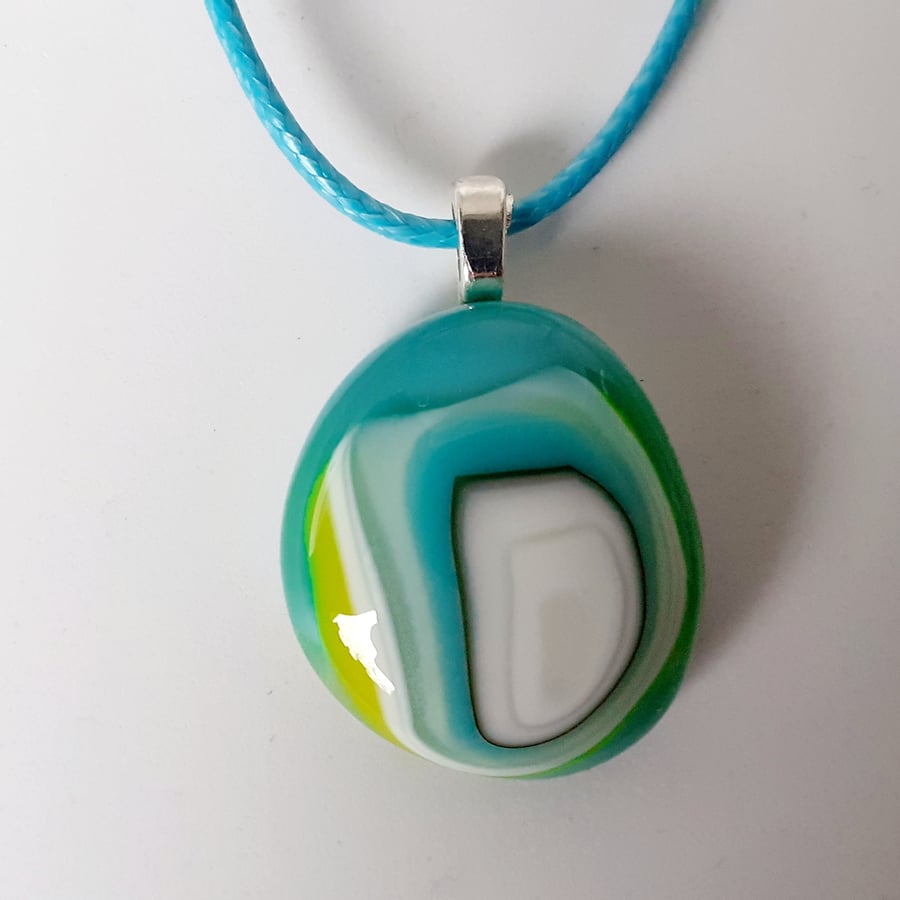 Handmade Fused Glass Pendant Necklace