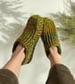 Woodland Merino Wool Blend Crochet Slipper Socks. - Image 9