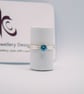 Handmade Eco silver Aquamarine solitaire ring - Image 3
