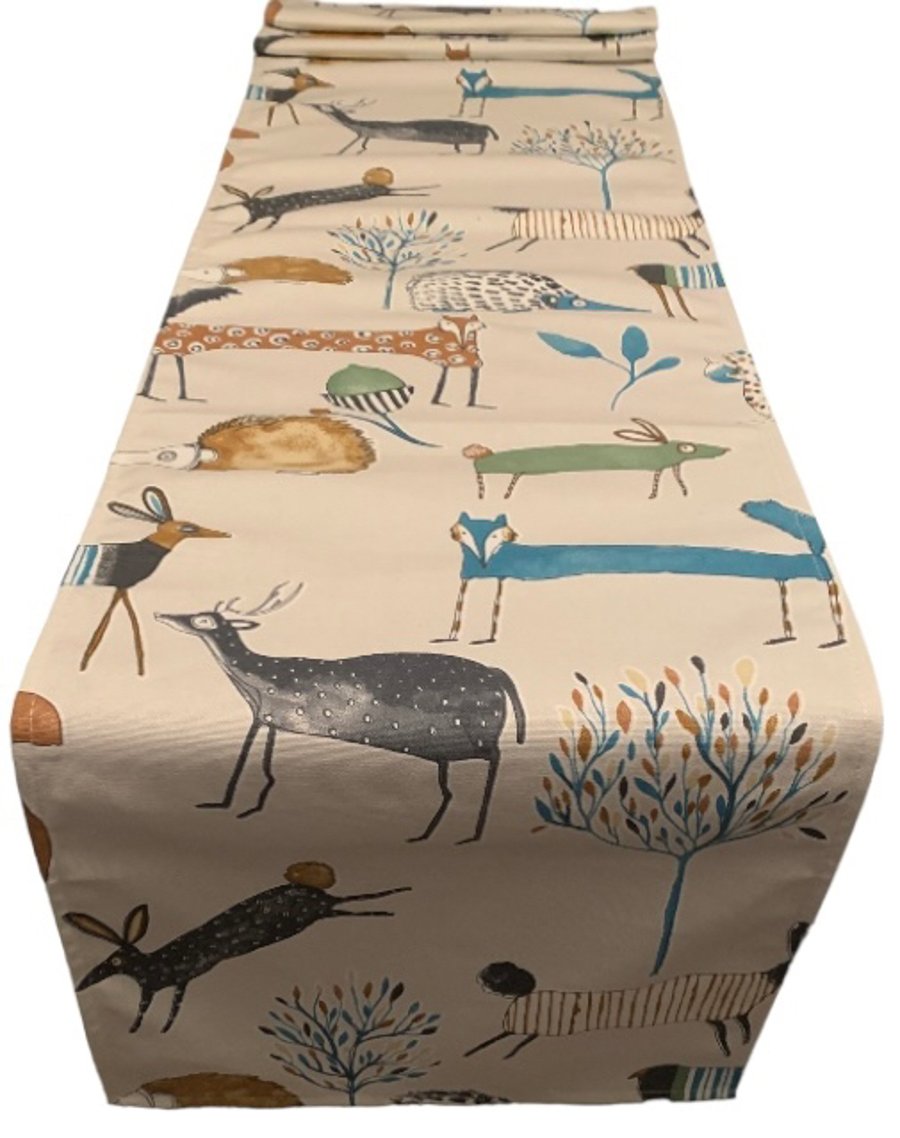 Woodland Animal Table Runner 1.50 x 30cm Gift Idea