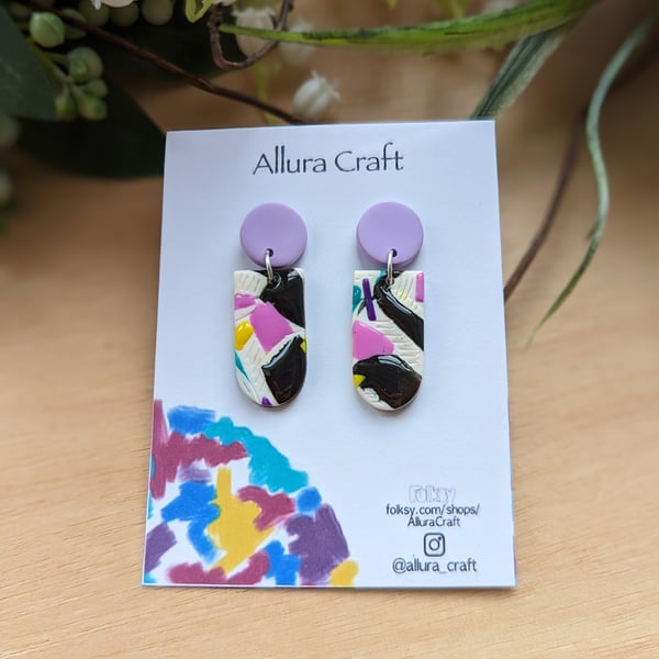 80's Funky Eco Earrings - Arches