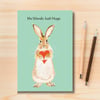 Thinking Of You card Blank card cute hare illustration  SALE