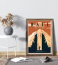 Bali retro travel poster, Bali wall print, Indonesia travel poster - Image 2