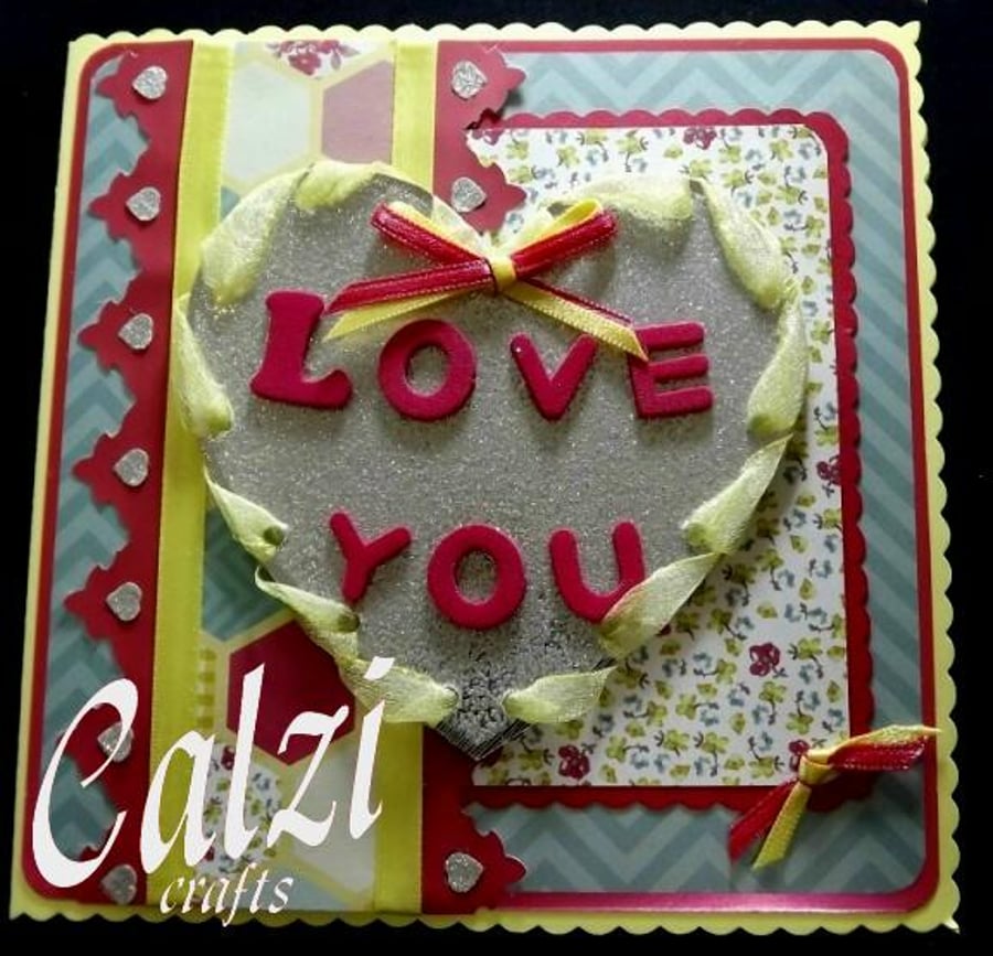 Love You, Valentine, Anniversary, Birthday, Card