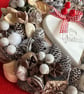 Woodland rustic Christmas wreath Scandinavian winter dried foraged wall hanging  - Image 8