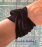 Black Cuff Bracelet in stretch viscose 