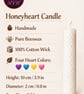 White Beeswax Baby Blessing Candle Gift Set, Honeyheart Party Favour - Image 10