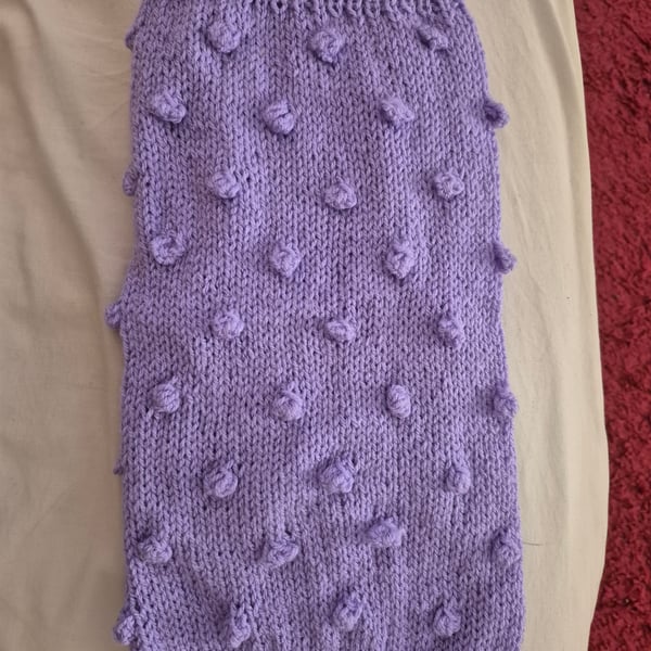 Hand knitted dog coat 