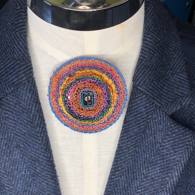 Domed Circle Brooch - sustainable jewellery