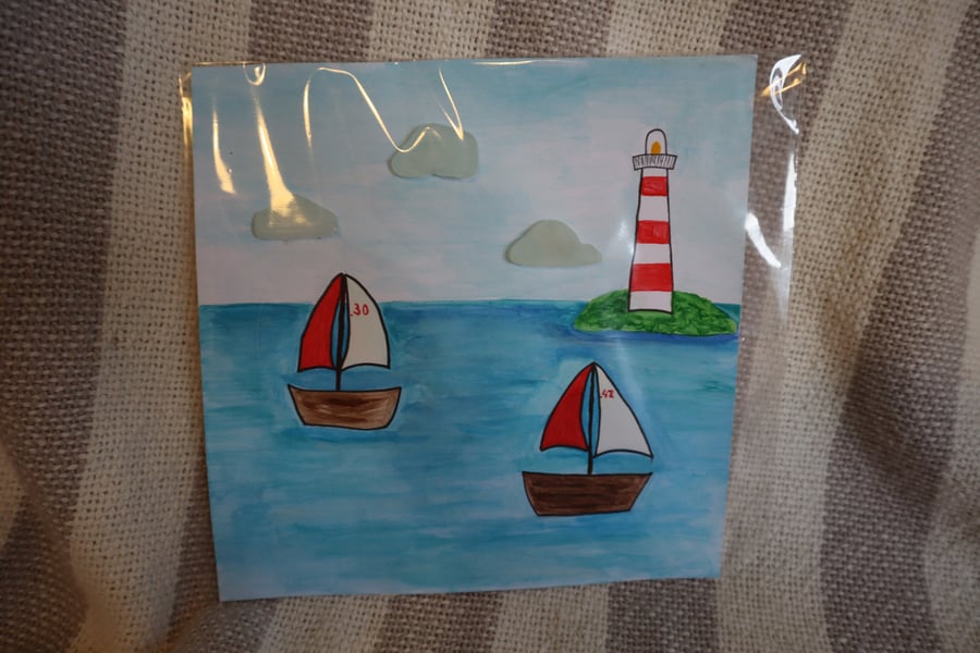 Seaglass painted harbour