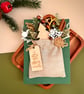 3D winter forest Christmas card hessian goodie bag keepsake woodland diorama art