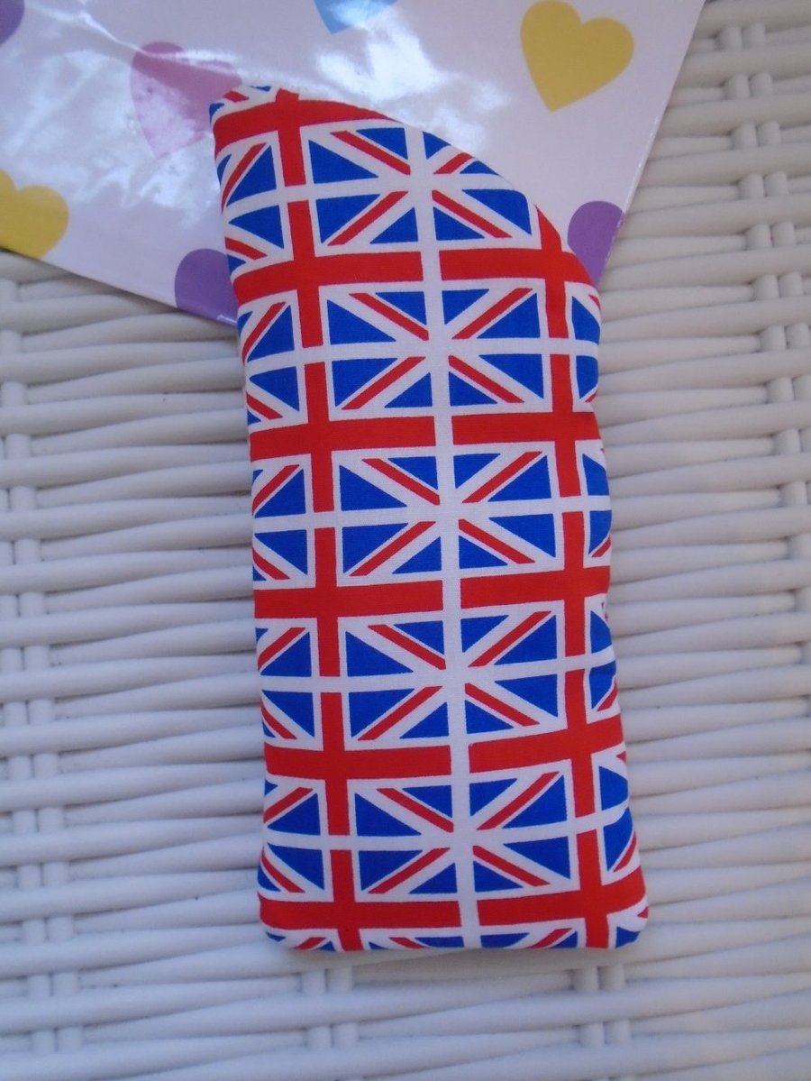 Union Jack Glasses Case Lined & Padded 