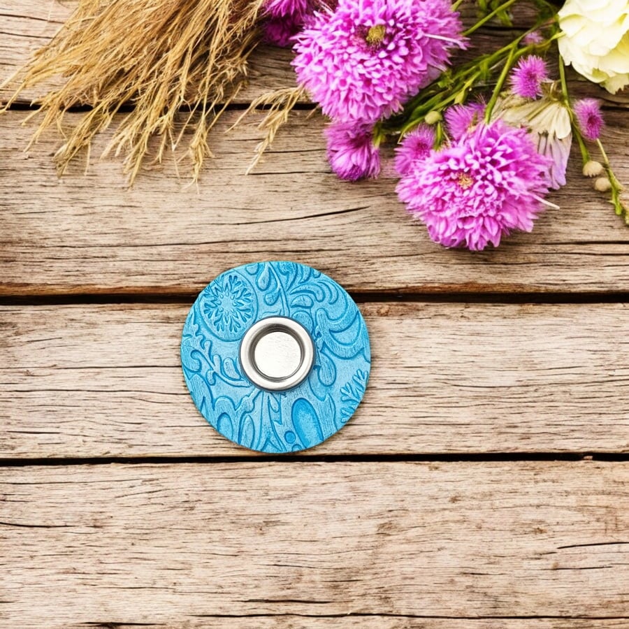 Turquoise Embossed Incense Cone Holder