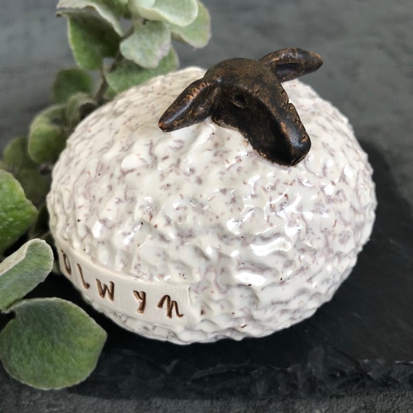 Ceramic sheep - Olwyn