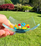 Fused glass flower pot trinket dish  - Image 4