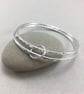 Double Hammered Silver Bangles - Image 2