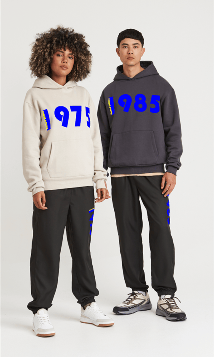 Custom Retro Birth Year Hoodie & Joggers Set