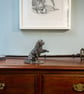 Foundry Bronze Cavalier King Charles Spaniel Waving Paw Sculpture - Image 9