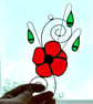 Stained Glass Poppy Suncatcher - Handmade Hanging Decoration  - Image 6