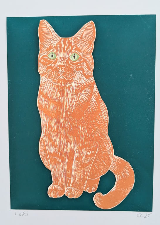 Loki - Linoprint collage