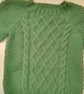 Unisex Round Neck Lattice Cable Aran Jumper, Child's Knitted Jumper, Custom Make - Image 5