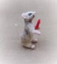 Small Valentine Gift, Wool Mouse Figurine, Felted Animal Ornament, Soft Mouse - Image 5