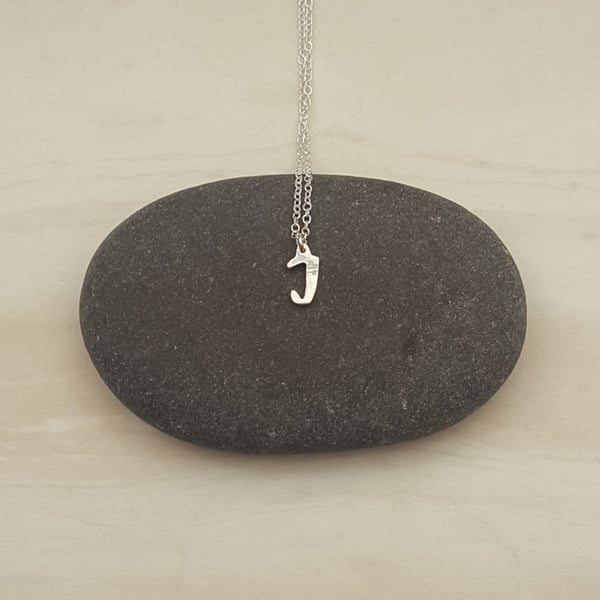 Sterling silver letter necklace, everyday jewellery, personalised jewellery