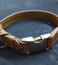 Handmade Leather Dog Collar, Quick Release, Medium 31-37cm