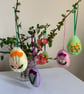 Easter decoration. Orange and peach flowers. Wool felt. Handmade. - Image 4
