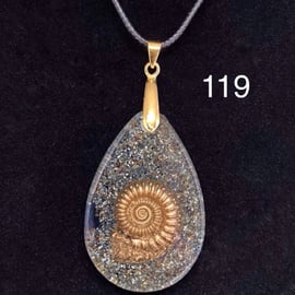 Ammonite necklace , 195 million yrs old 