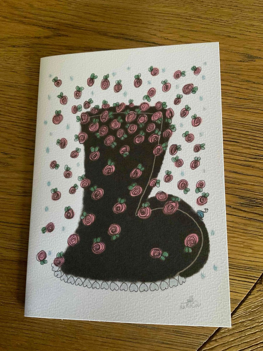 Rosy Wellies Card