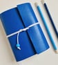 Butterfly Journal, Blue Leather, A6 - Image 3