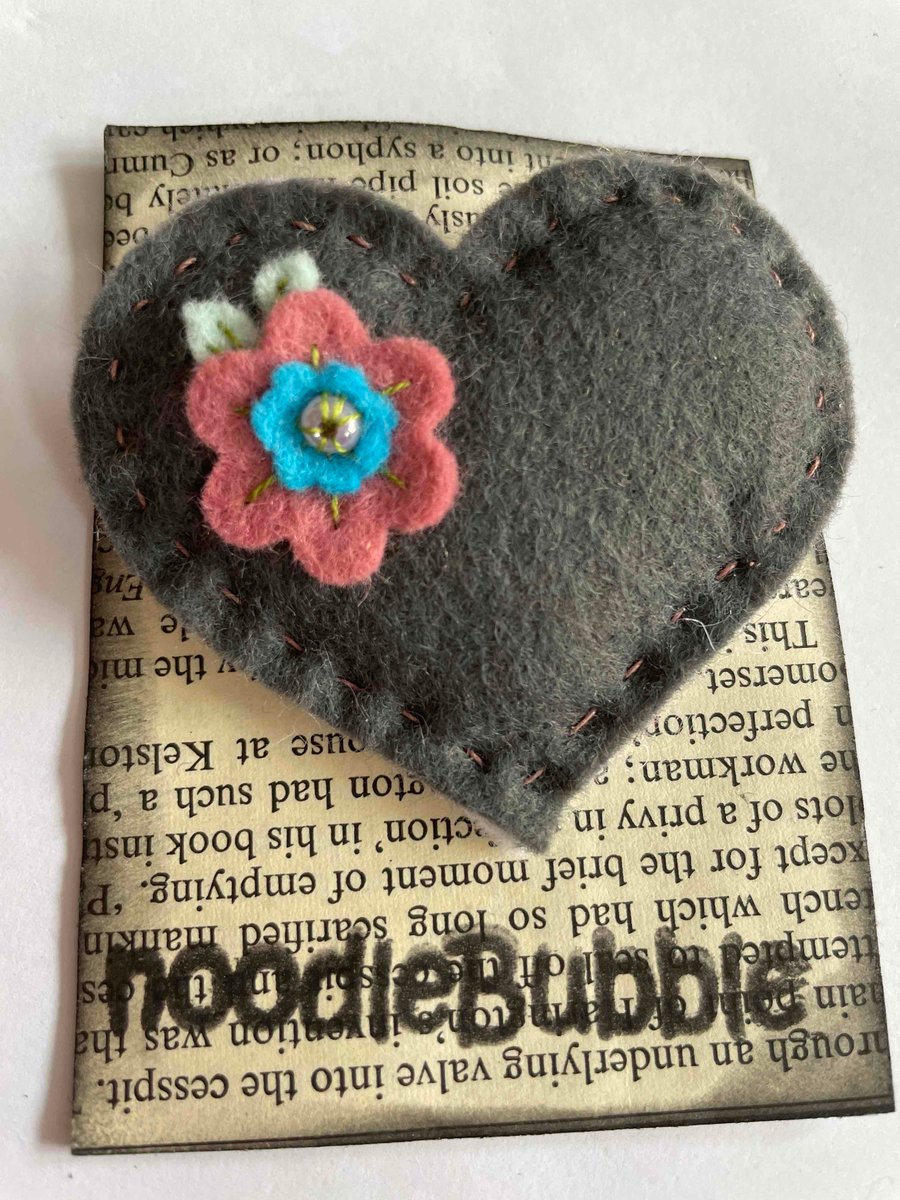 Floral Heart Brooch