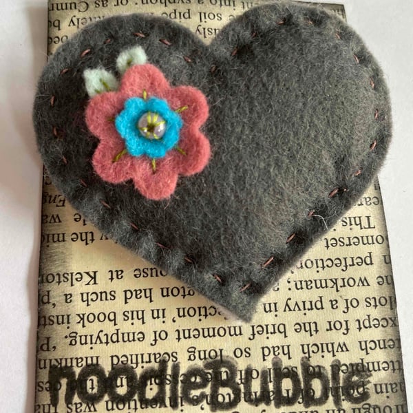 Floral Heart Brooch