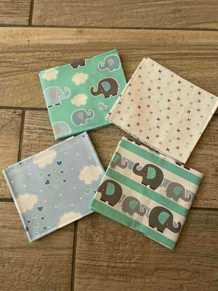 Baby Boy Elephant Fat Quarter Bundle Sale
