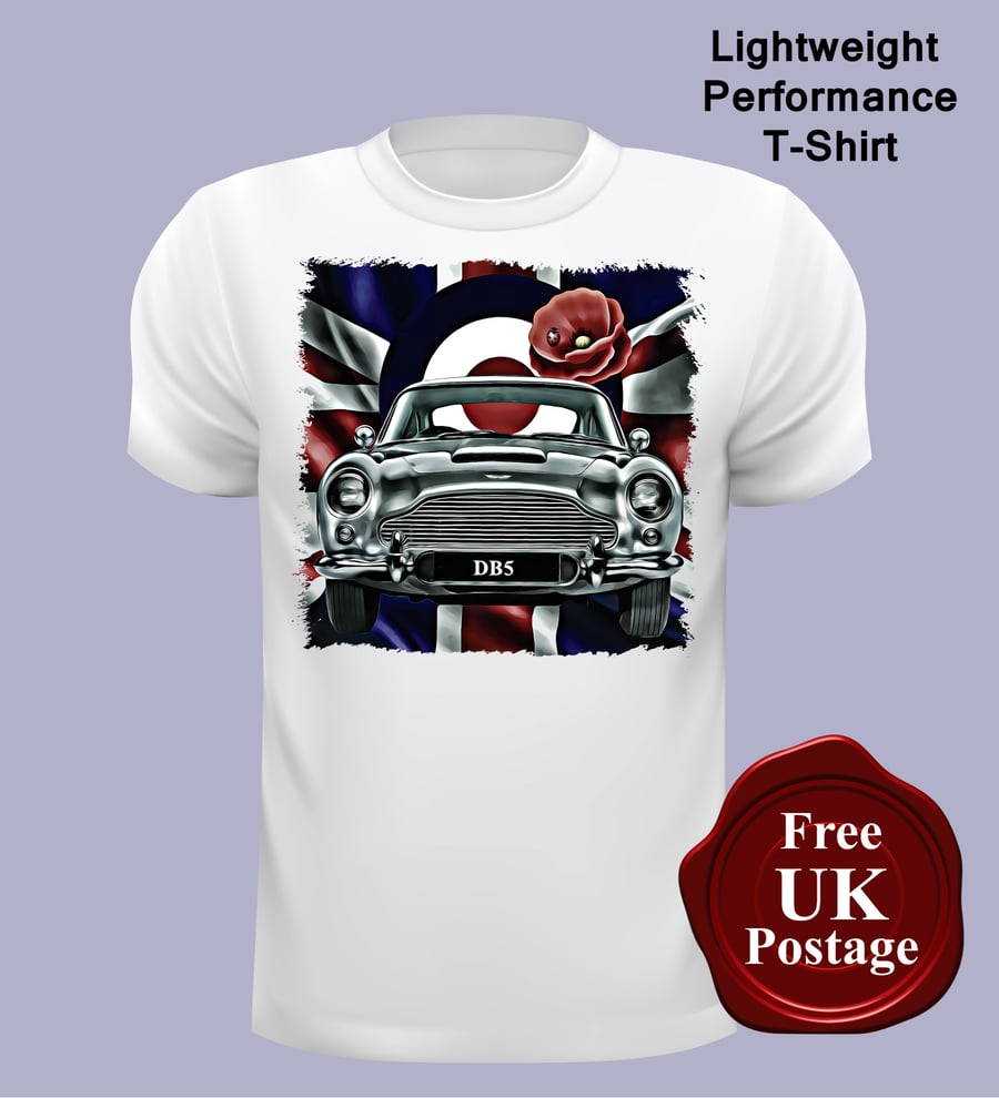 Aston Martin DB5 T Shirt, Mens T Shirt, Choose Your Size