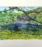 Bridge over River Lyon Landscape Watercolour, Scotland Scenery - Image 2
