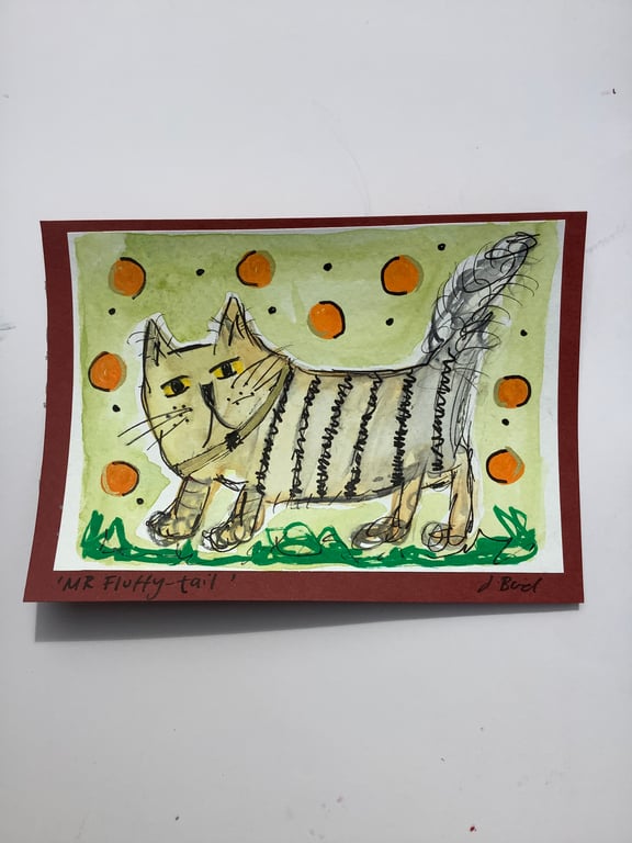 Original cat painting. Mummy. Cats. Pets. Animals. Cat lover 